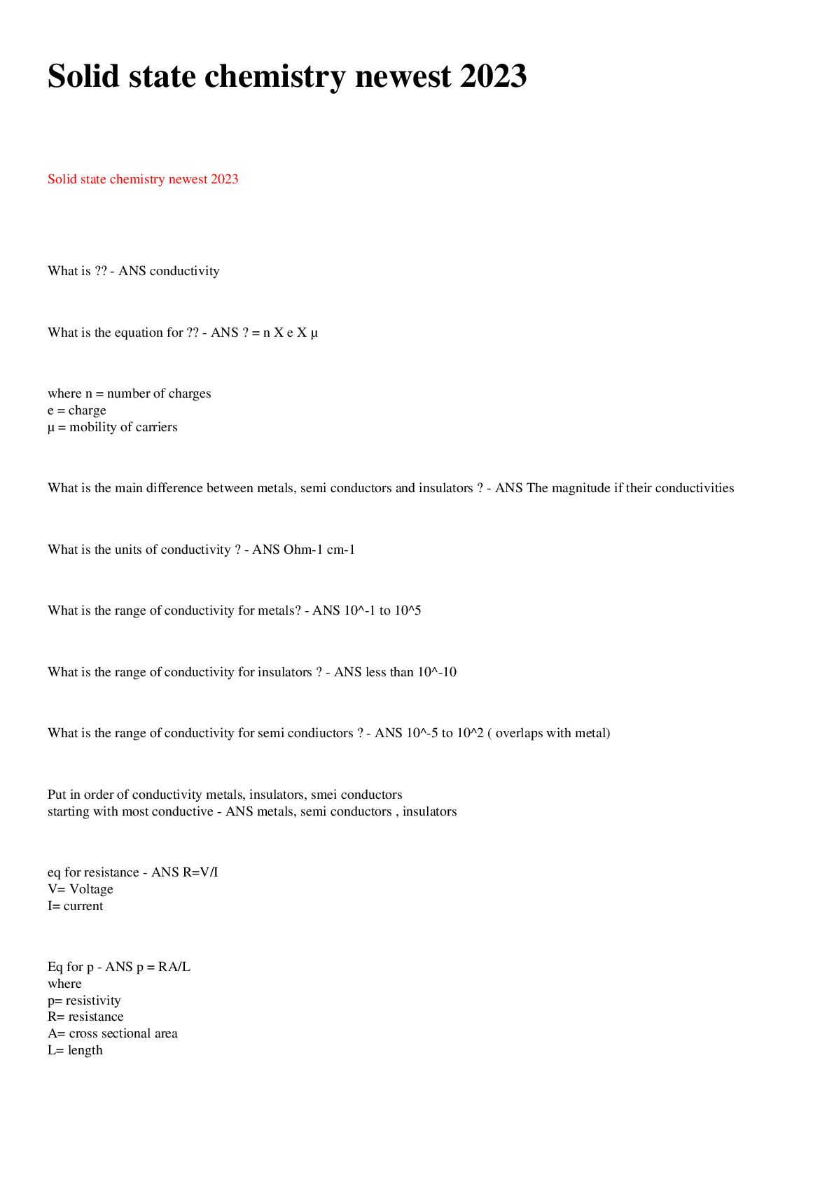 Preview image for SOLID STATE CHEMISTRY NEWEST 2023